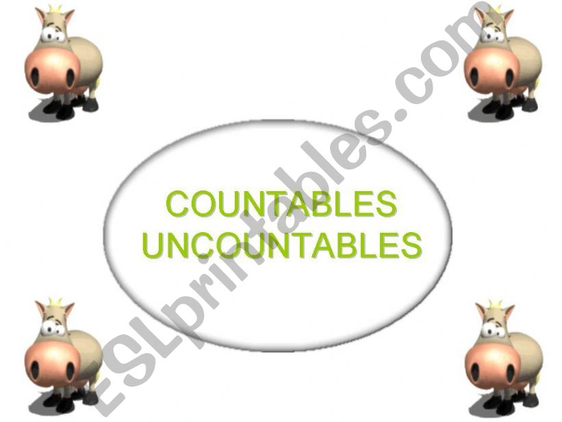 countables and uncountables powerpoint