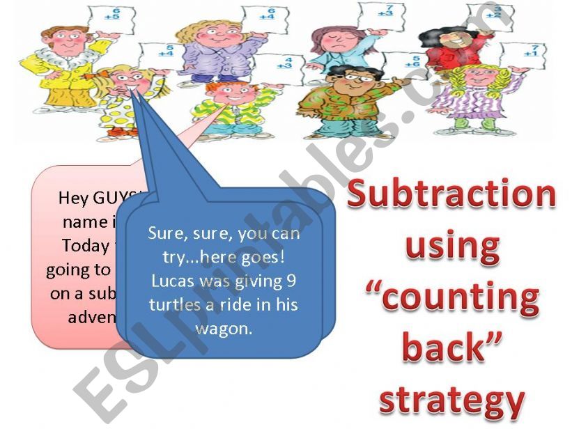 Subtraction using Counting Back Stragegy #1
