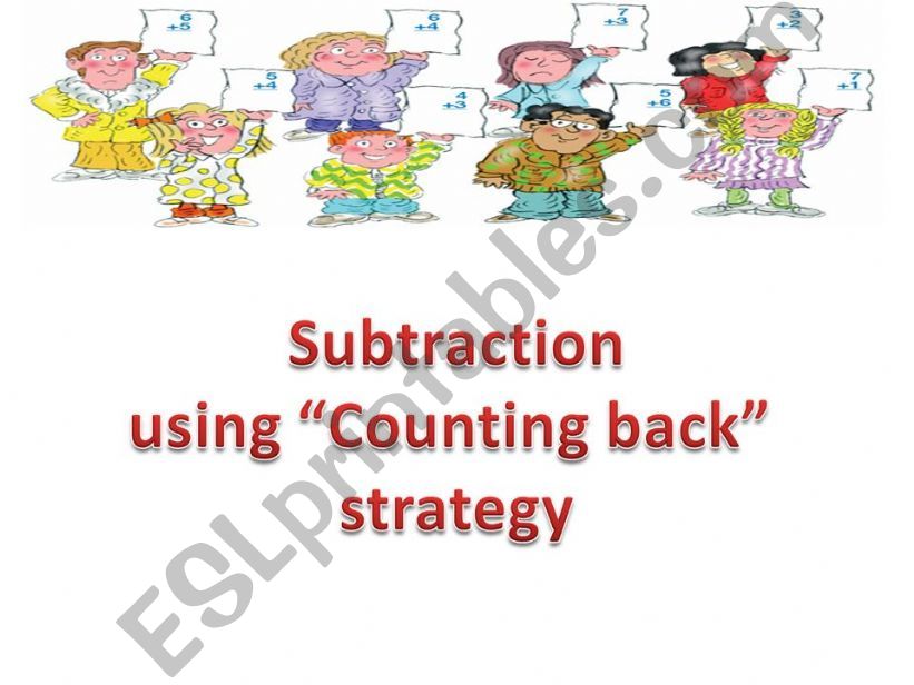 Subtraction using Counting Back Stragegy #3