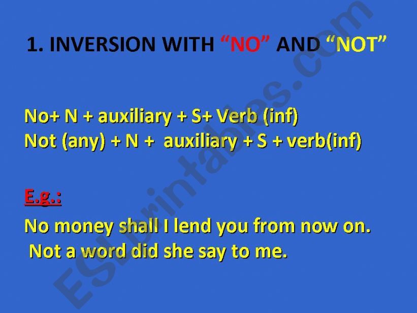 Inversion in the English language