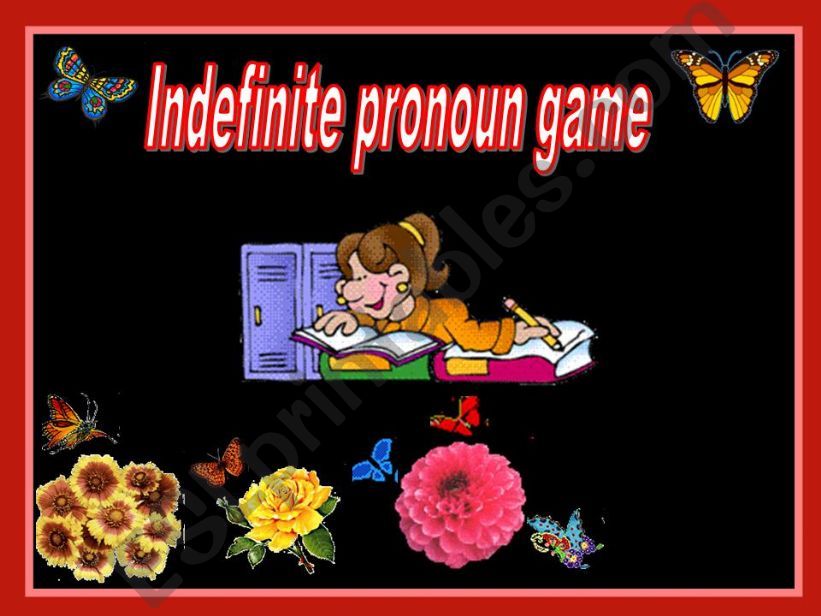 Indefinite pronoun game powerpoint