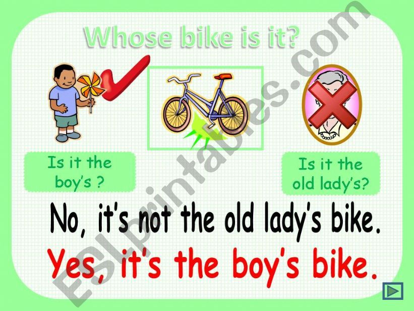 Whose bike is it? powerpoint