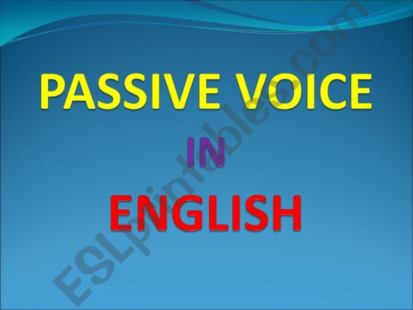 English Passive Voice powerpoint