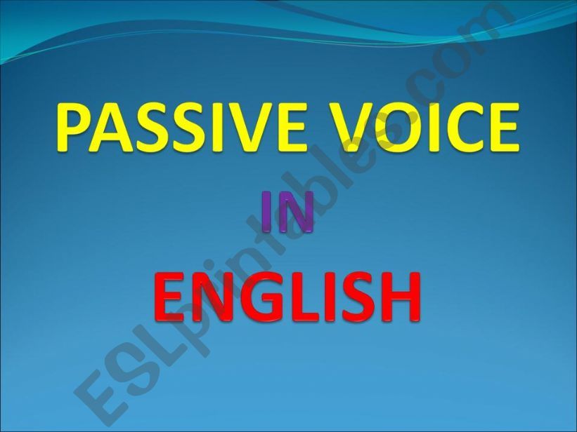 English Passive Voice powerpoint
