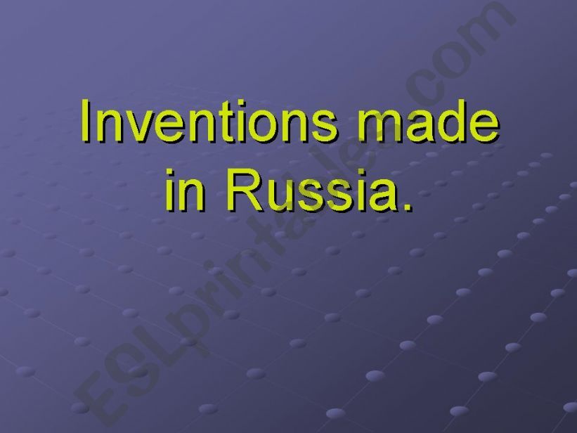 Inventuons Made in Russia powerpoint