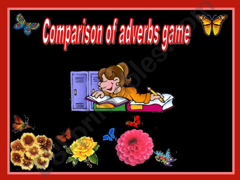 Comparison of adverbs game  powerpoint