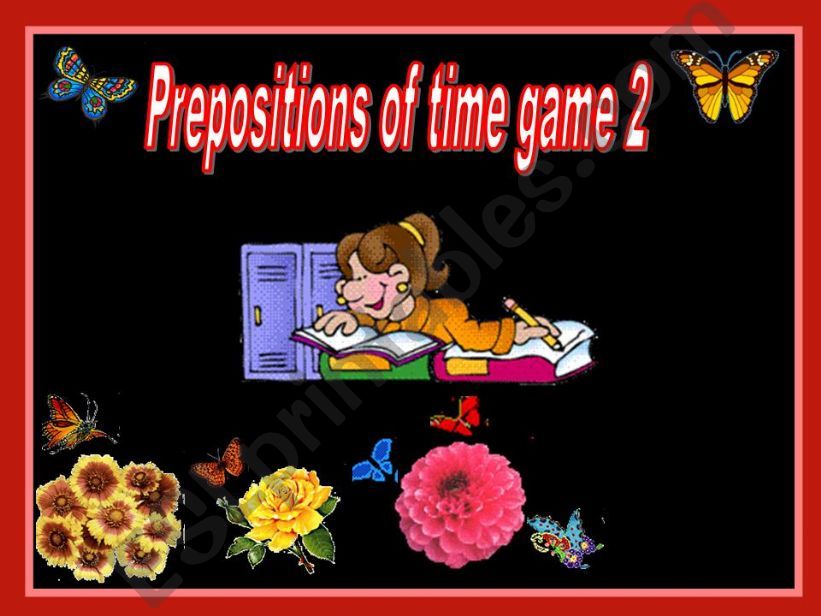 Prepositions of time game 2 powerpoint