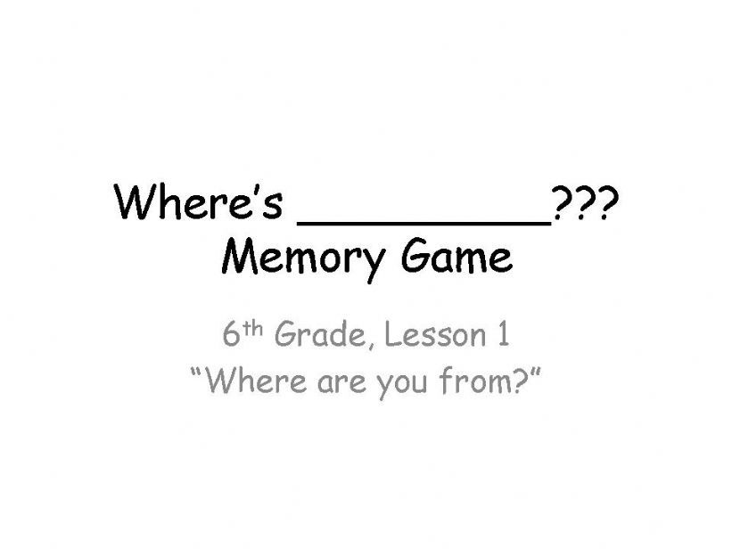 Ordinal Numbers Memory Game powerpoint