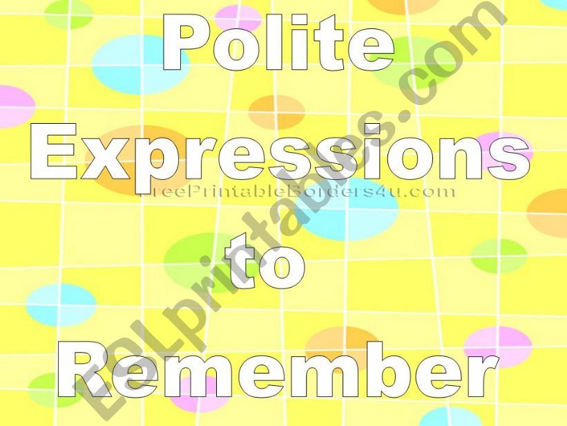 Courteous expressions powerpoint