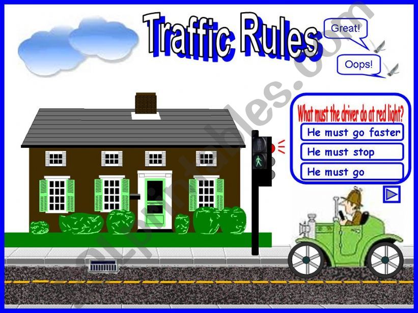 Traffic Signs and Rules-Game powerpoint