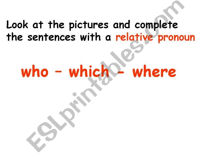 Relative Pronouns powerpoint