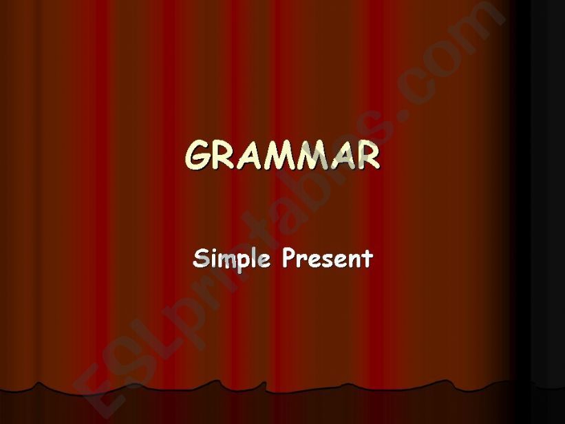 Simple Present (Presentation & Exercises)