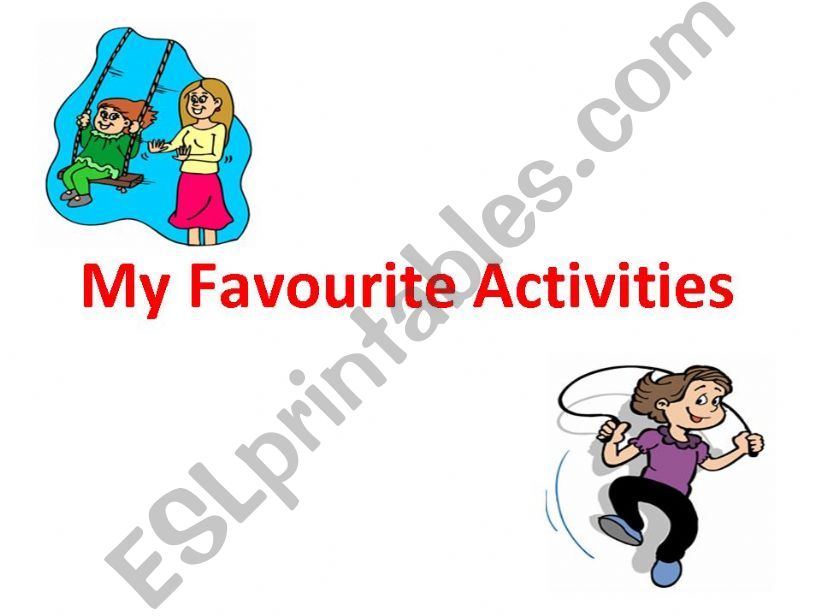 favourite activities powerpoint