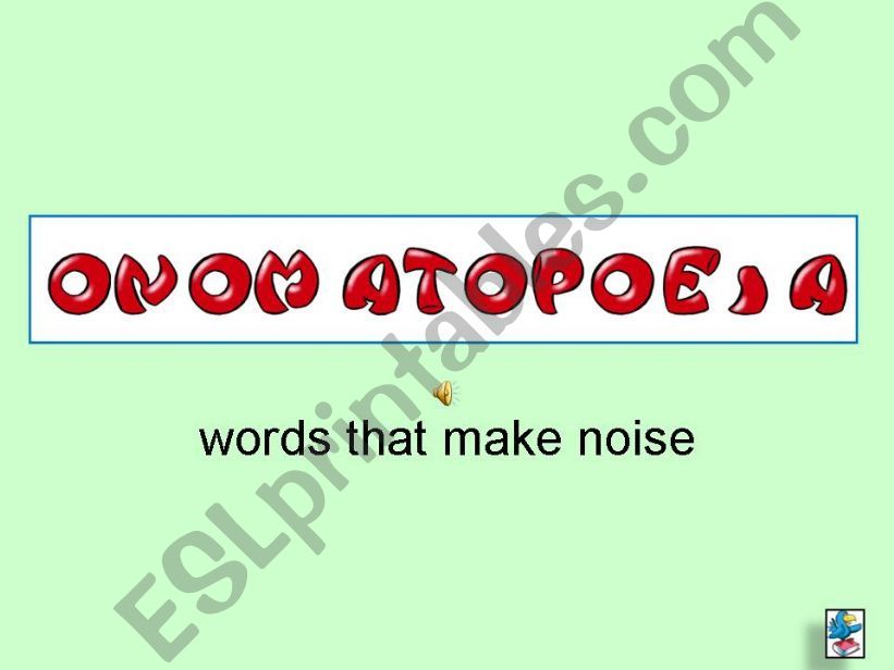 Onomatopoeia powerpoint