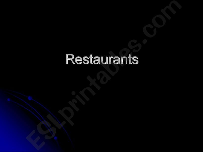 Restaurants powerpoint