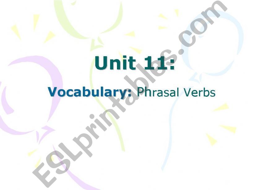 ppt on phrasal verbs  powerpoint