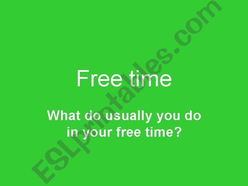 free time activities powerpoint