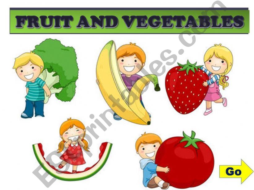 FRUIT & VEGETABLES - GAME powerpoint