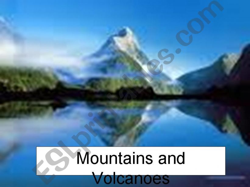 Mountain and volcanoes postcard lesson