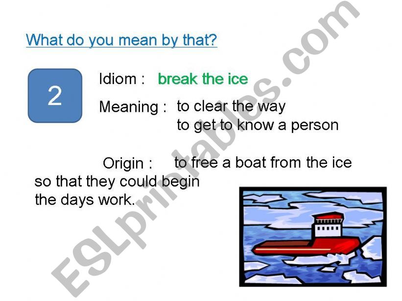 Break the Ice - Idiom, Origin & Meaning