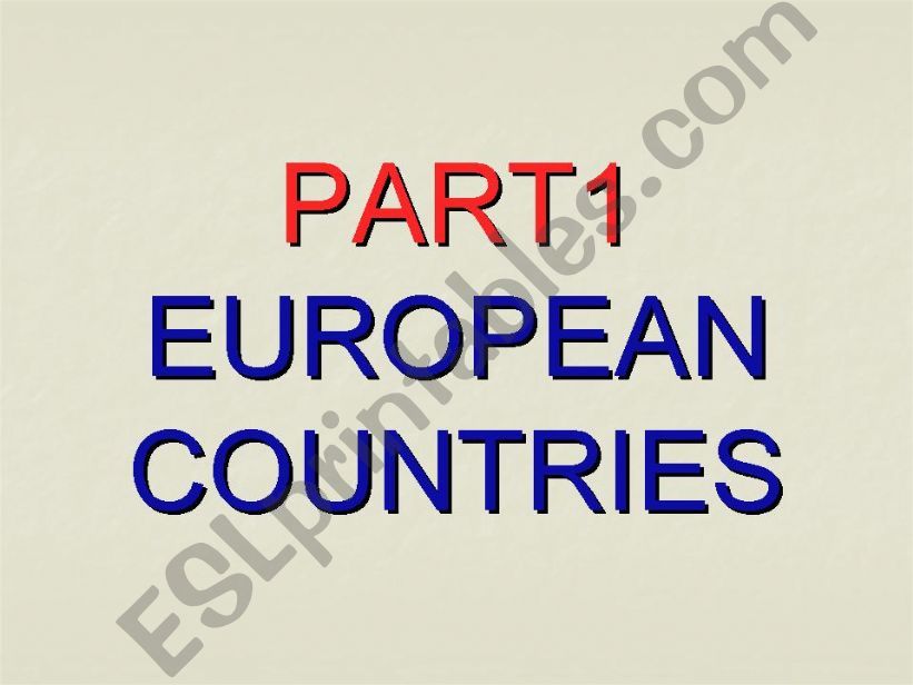 European Countries  powerpoint