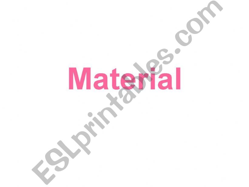 Materials & Shapes powerpoint