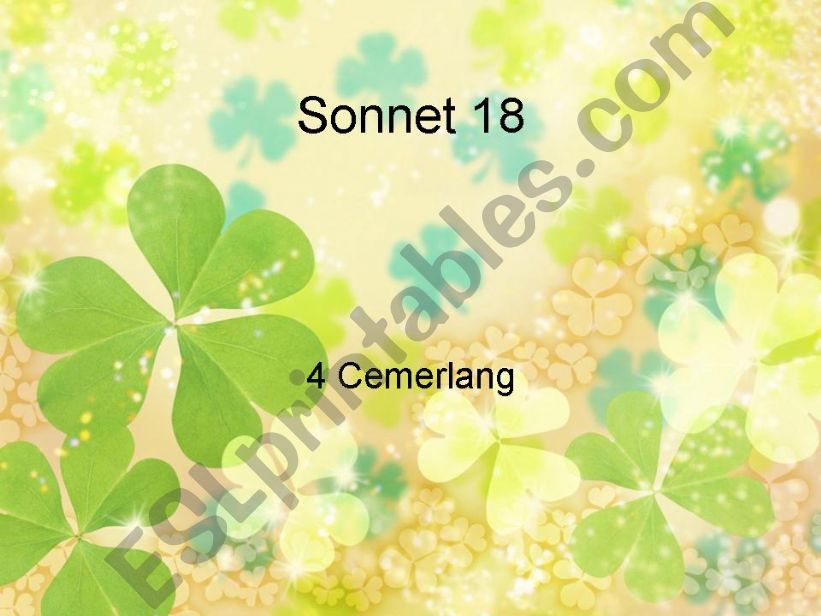 Sonnet 18 powerpoint