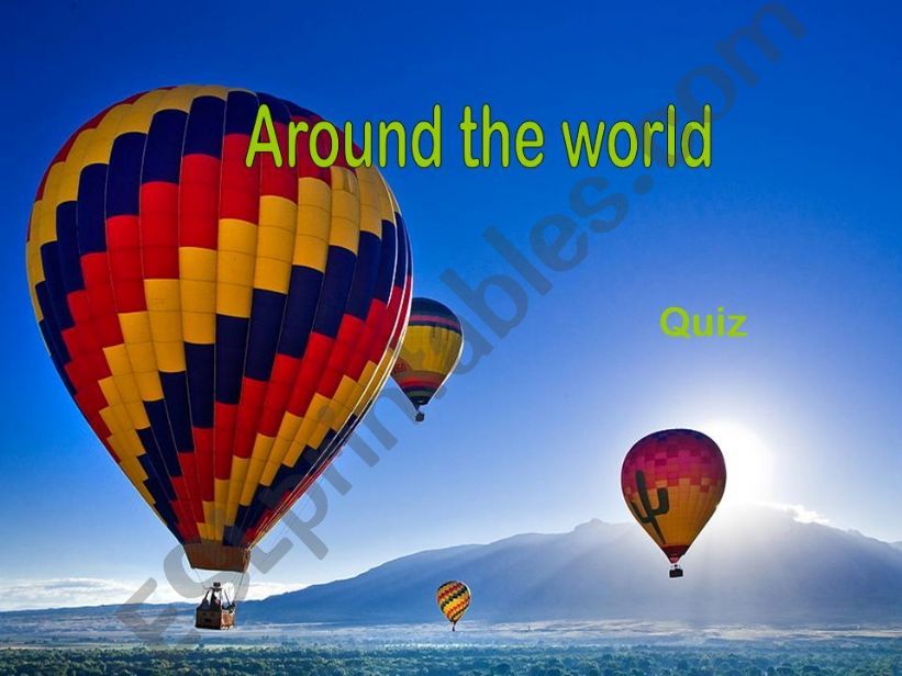 Around the world Quiz powerpoint