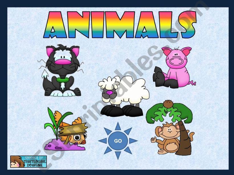 ANIMALS - GAME powerpoint