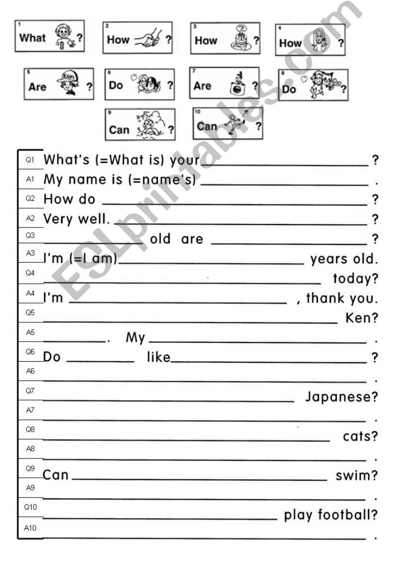 questions 1-10 worksheet (6 of 6)