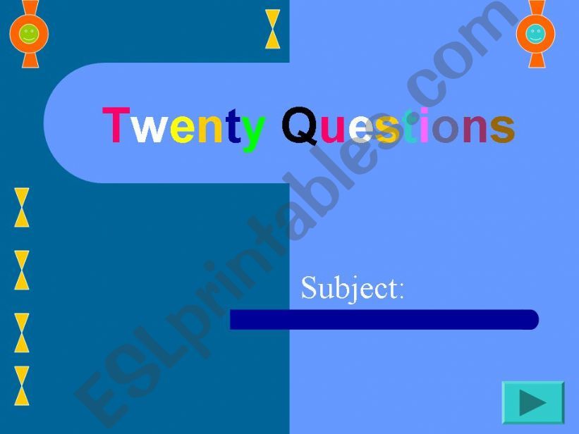 Twenty questions powerpoint