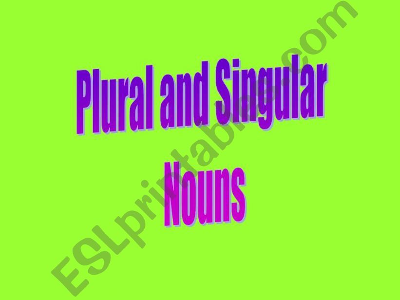 plural singular nouns powerpoint