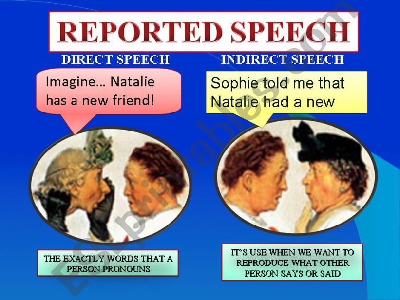 REPORTED SPEECH  parte 1 powerpoint