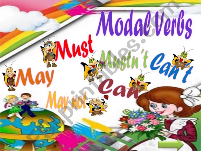 modal verbs - Can- Cant/ may - may not / must- mustnt
