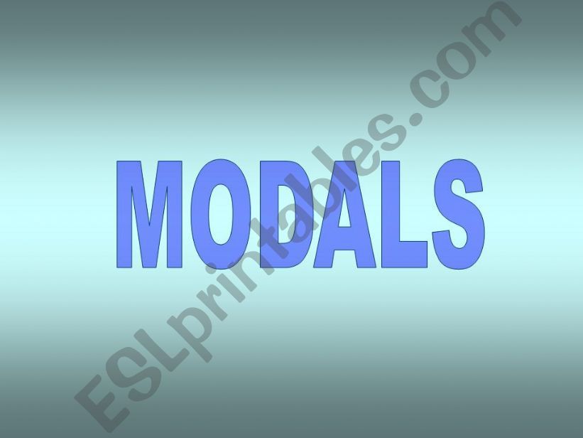 modals powerpoint