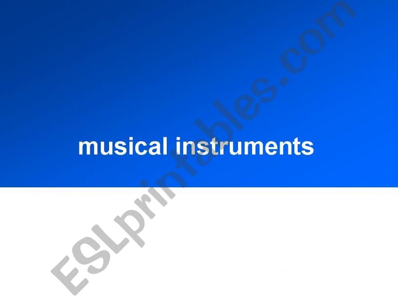 musical instruments powerpoint
