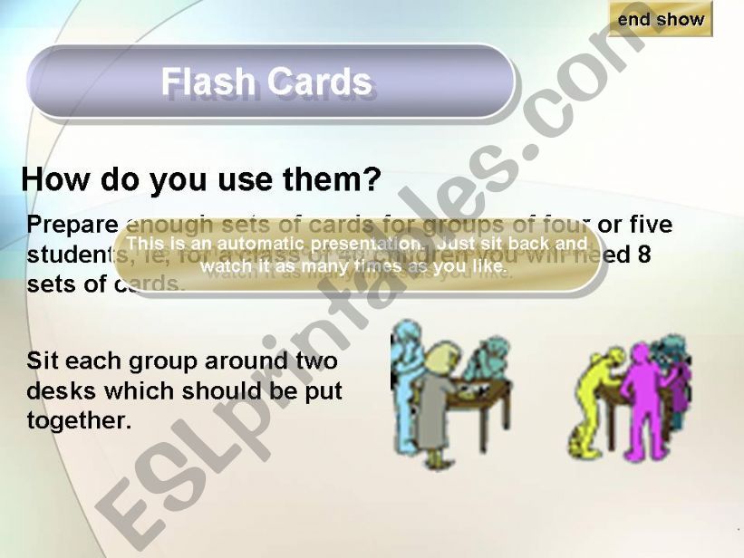 flash cards - how to use them powerpoint
