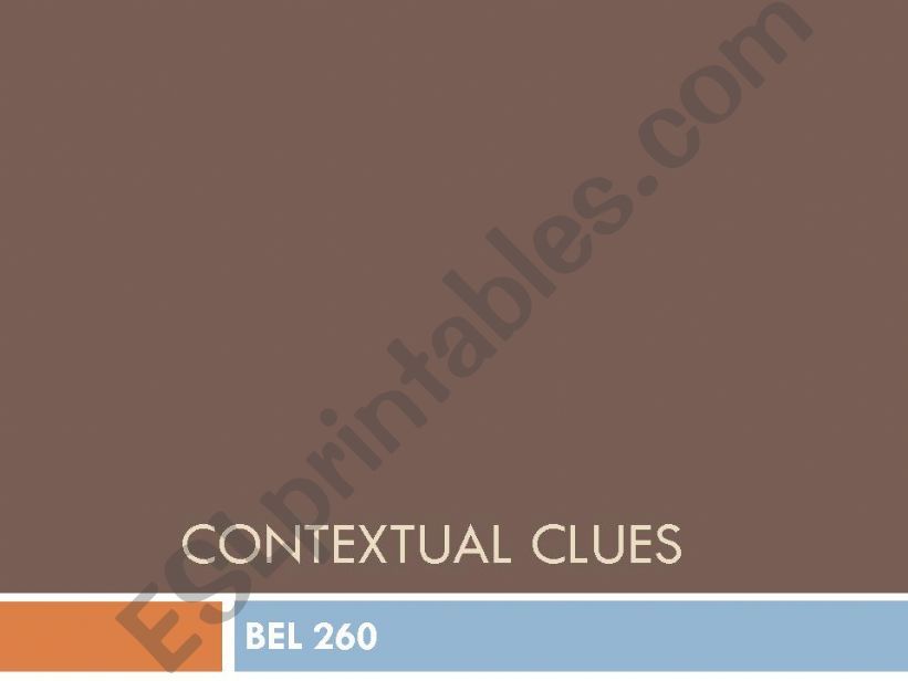 contextual clues powerpoint