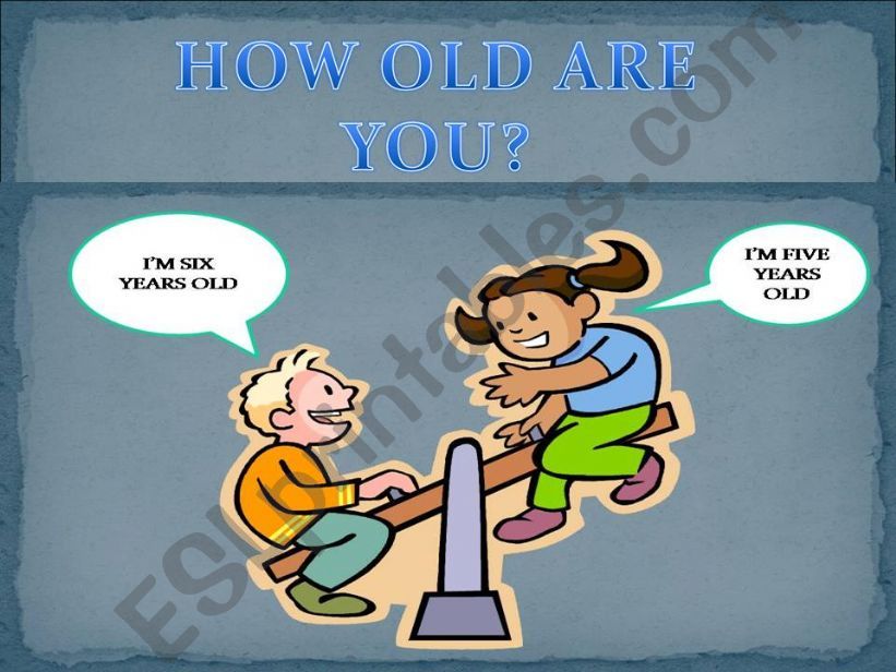 how old are you? 1/2 powerpoint