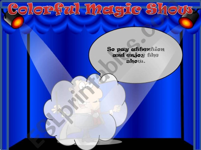 Colorful magic show powerpoint