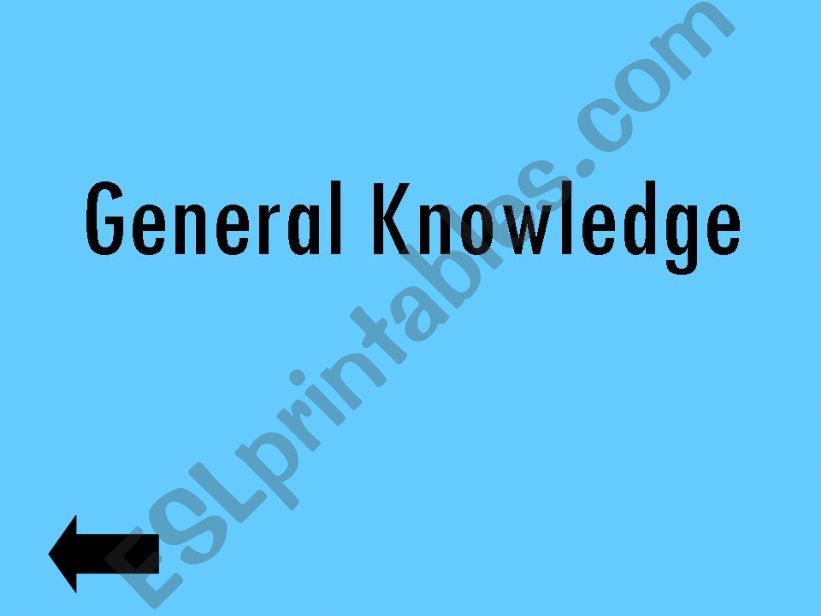 General Knowledge Quiz powerpoint