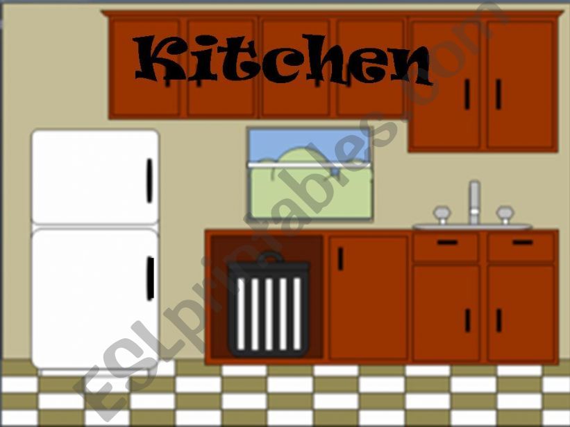 Esl English Powerpoints Parts Of The House Furnitur With