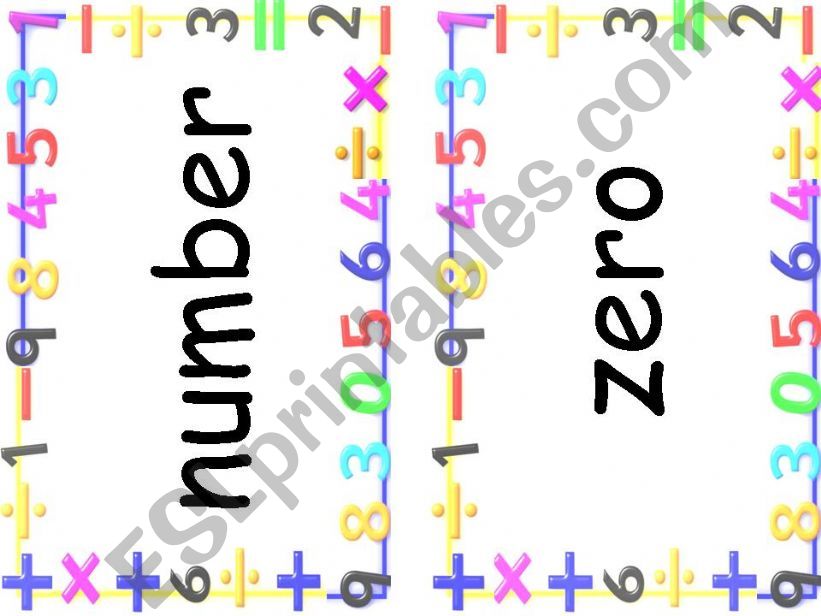 number names 1-10 powerpoint