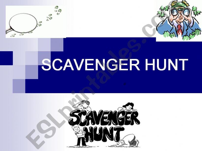 Scavenger hunt  powerpoint