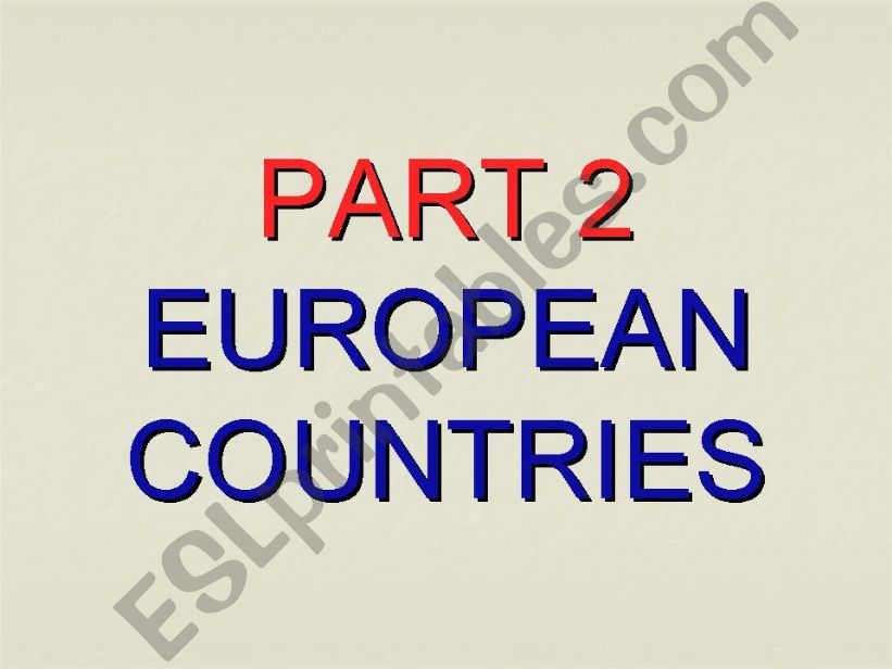 European Countries powerpoint