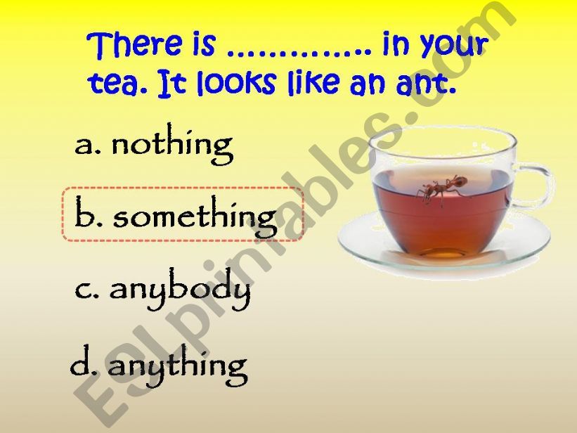 A FABULOUS TEST ON (anything something anybody  etc......