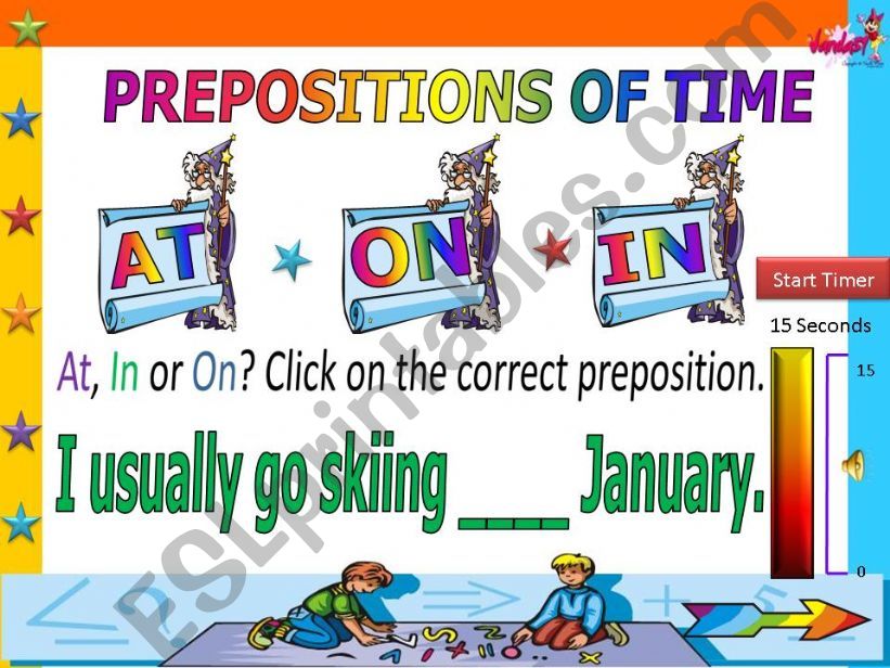 Prepositions of time powerpoint