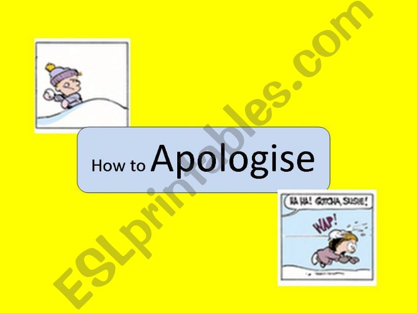 How to Apologise powerpoint