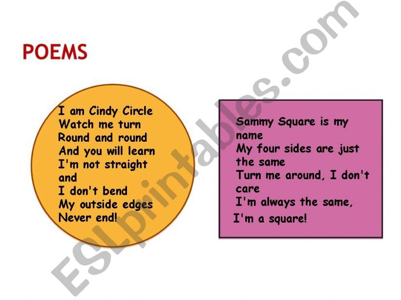 poem about shape powerpoint