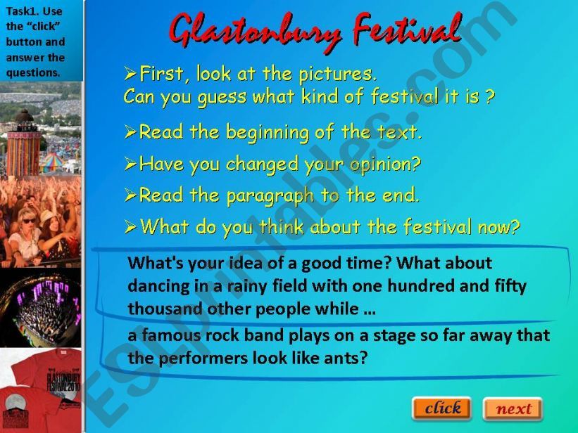 Glastonbury Festival  powerpoint